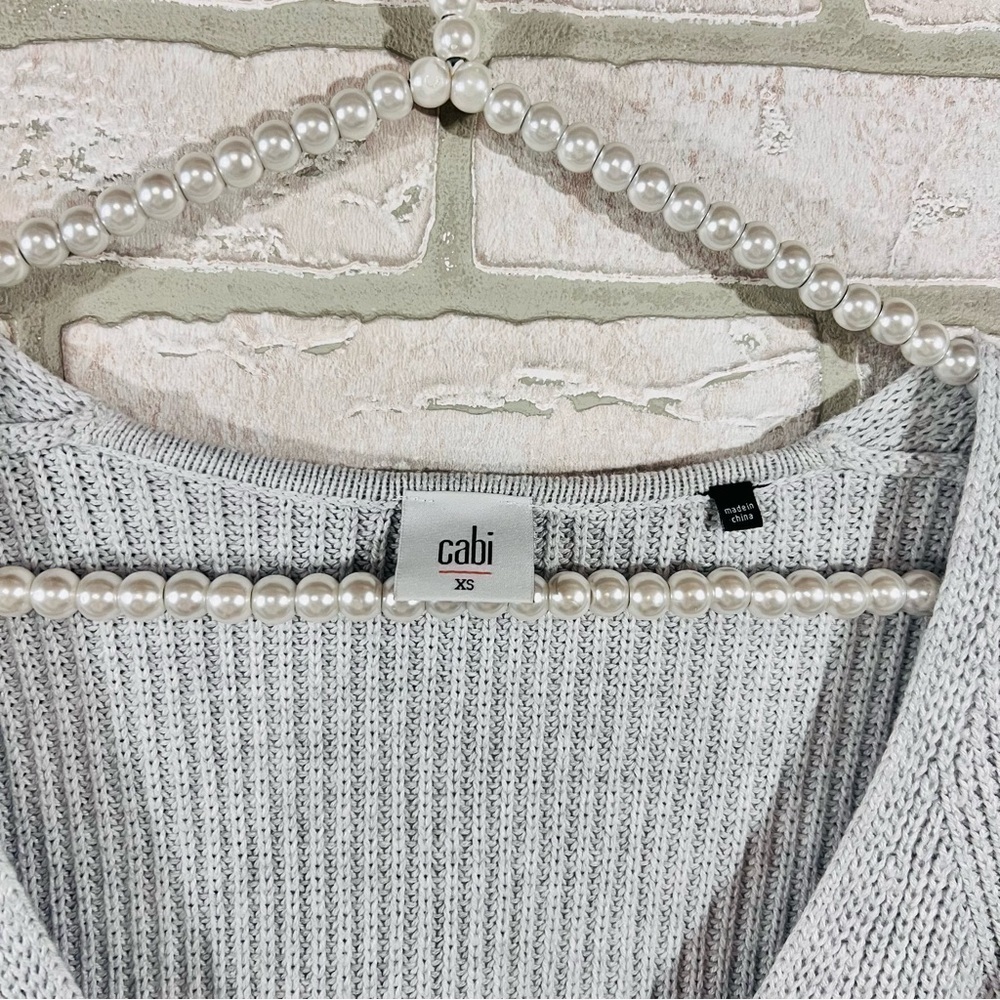 Cabi Style 3531 Deep V Neck Side Zip Long Sleeve Sweater Size XS - Picture 8 of 10